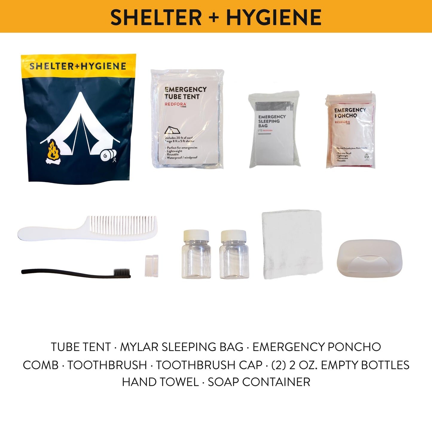 Complete Earthquake Bag - Emergency Kit for Earthquakes, Hurricanes, Wildfires and Other Disasters