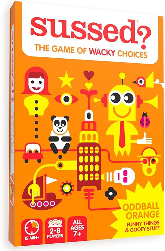 SUSSED The Wacky ?˜What Would You Do??Travel Card Game - Social Fun for Kids and Teens - Fun Boo Basket Stuffer for Families - Ages 7+ - Orange Pack