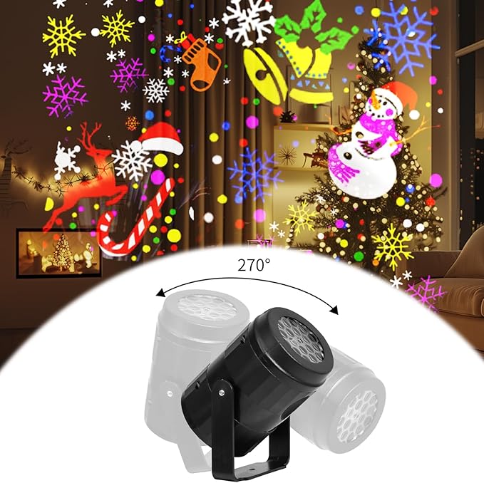 YNYFUNY Christmas Projector Lights Outdoor/Indoor, Led Projector Decorative Lighting for Christmas DecorationsHoliday Projector for Xmas