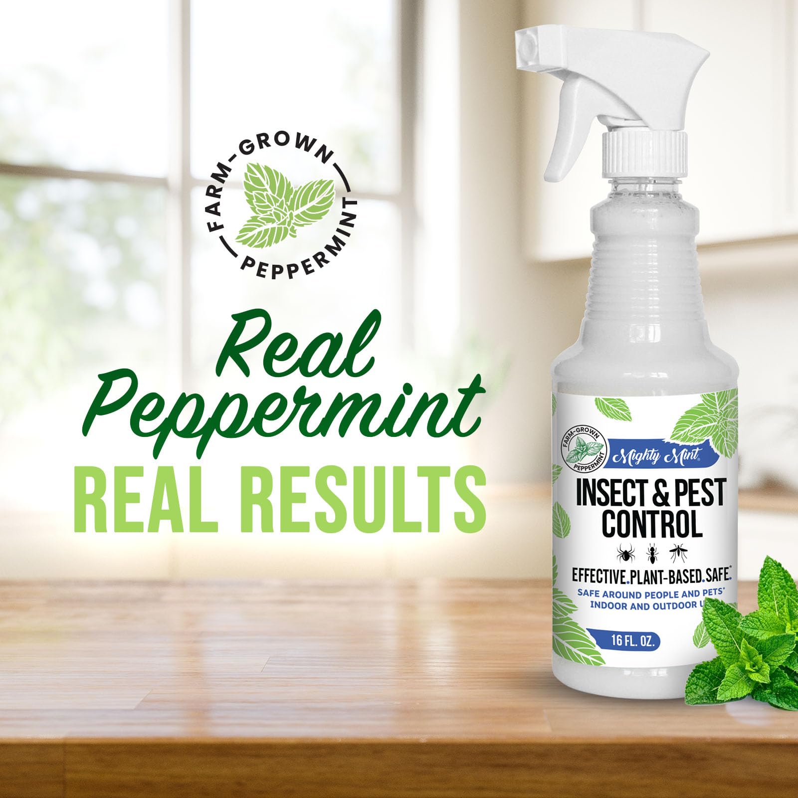 Mighty Mint Peppermint Oil Insect Repellent Spray, 16 oz