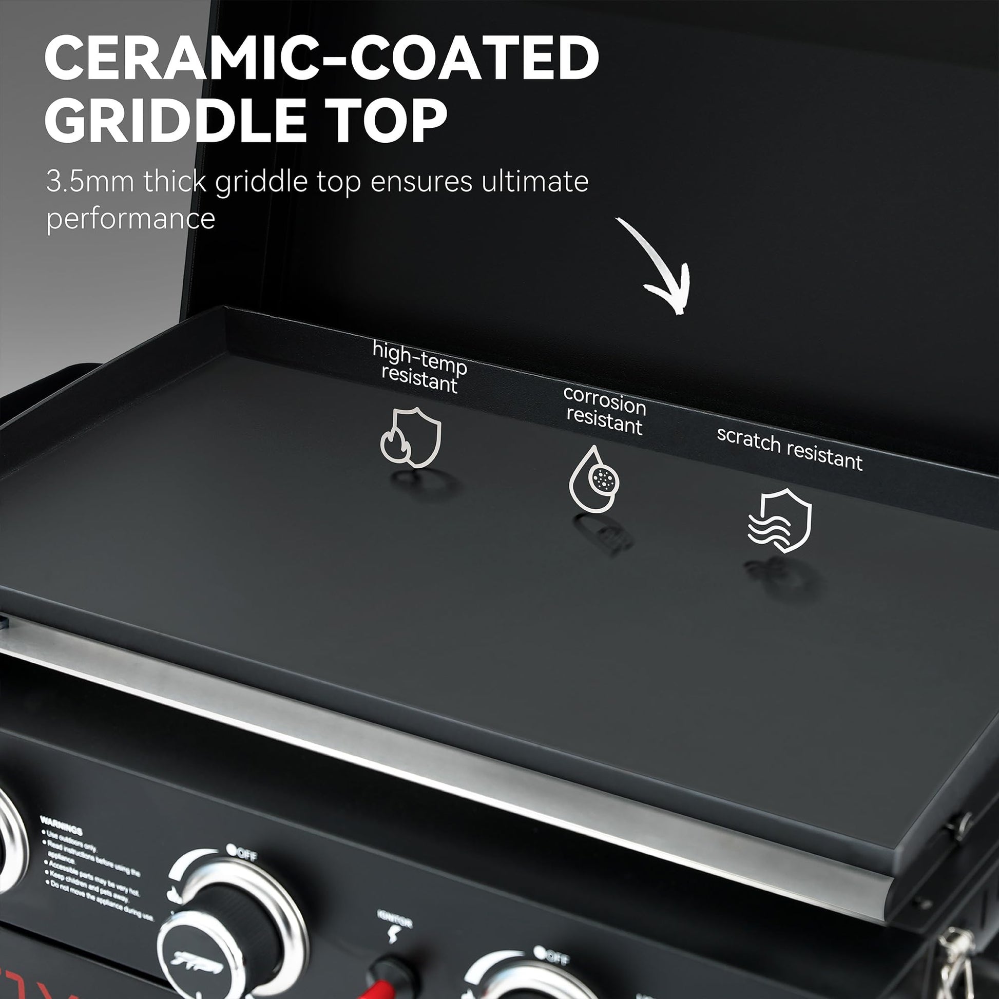 Royal Gourmet PD3001 3-Burner Propane Gas Griddle with Collapsible Stand