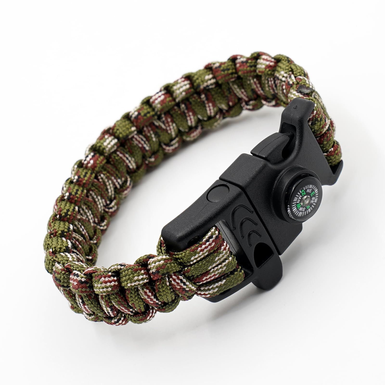 RLXMARTD 8 Pack Emergency Survival Bracelet with Whistle and Compass,Survival Kit,Wildness