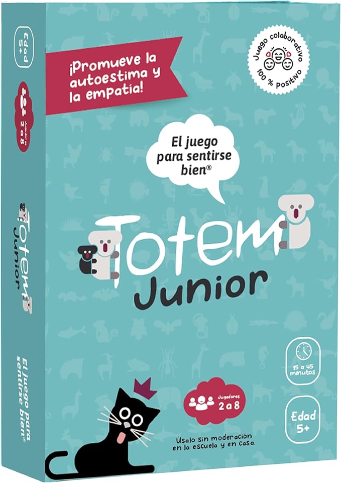 Totem Español Junior Juego para Niños ??Juego de Cartas Educativo y Divertido para 5 Años+, Fomenta Autoestima y Empatía, Actividades para la Escuela y la Familia (Junior Edition - Spanish Box)