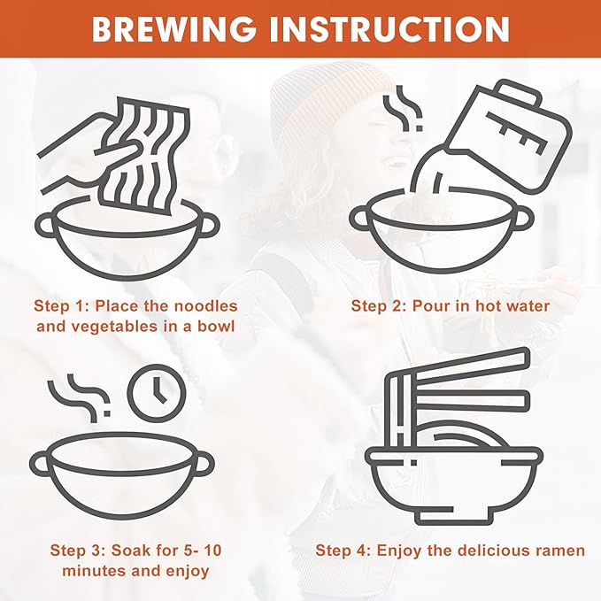 Dried Ramen Toppings-Dehydrated Vegetables & Seafood Mix Instant Ramen Toppings 100% Natural, 14oz Resealable Bag for Cooking, Camping, Office Meals