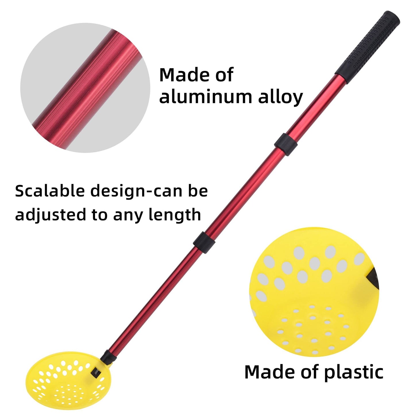 DECOHS Adjustable Ice Fishing Skimmer Scoop-Winter Ice Fishing Scooper with Long Handle-Ice Fishing