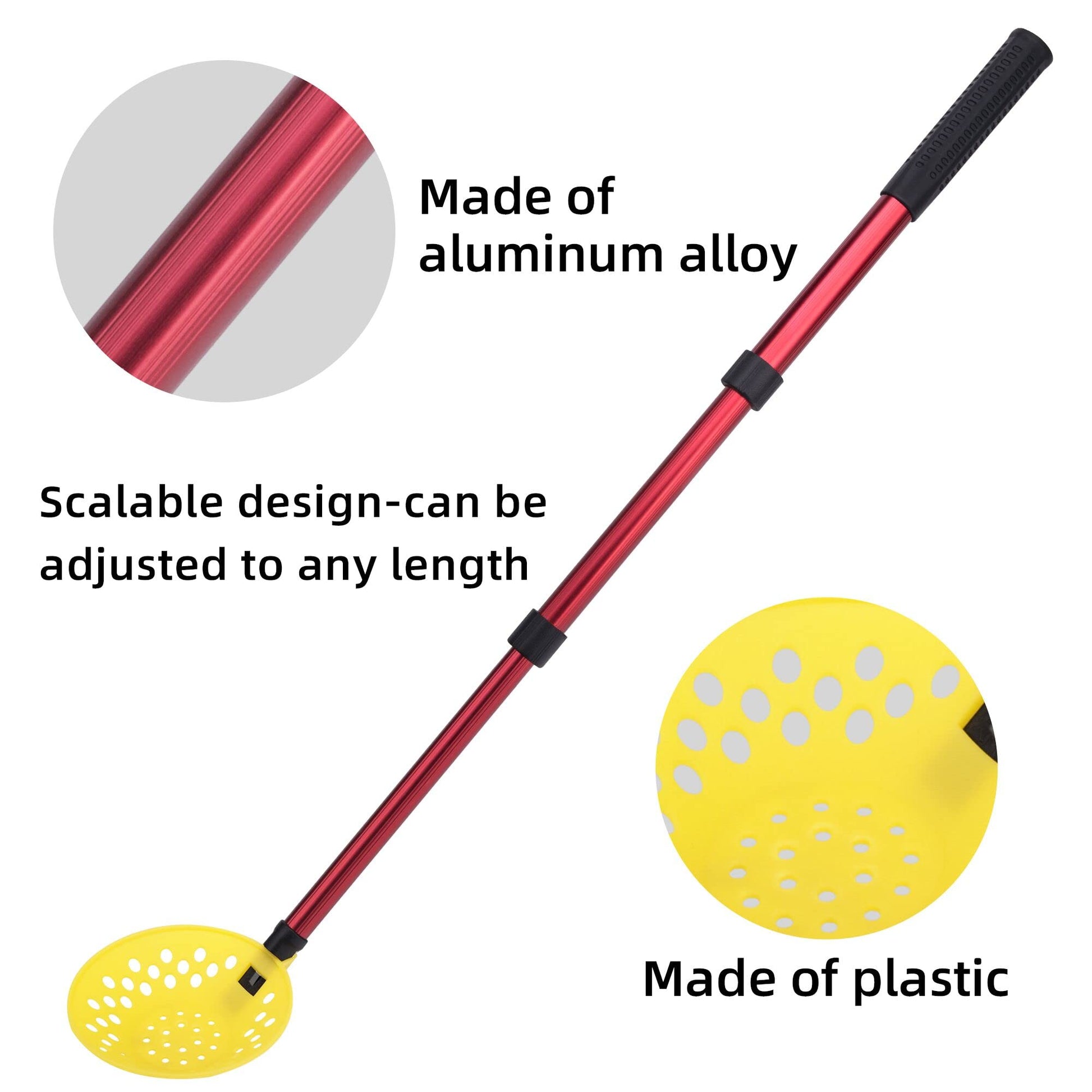 DECOHS Adjustable Ice Fishing Skimmer Scoop-Winter Ice Fishing Scooper with Long Handle-Ice Fishing
