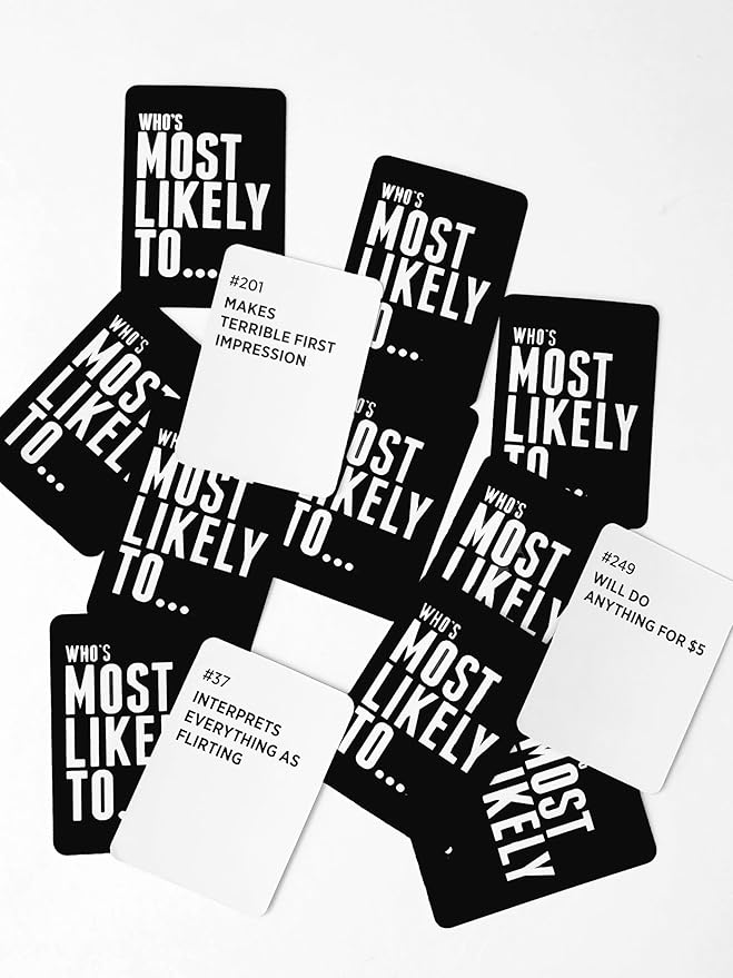 DSS Games Who's Most Likely to... Kinda Clean Family Edition [A Party Game] | Game Night, Big Groups, Halloween