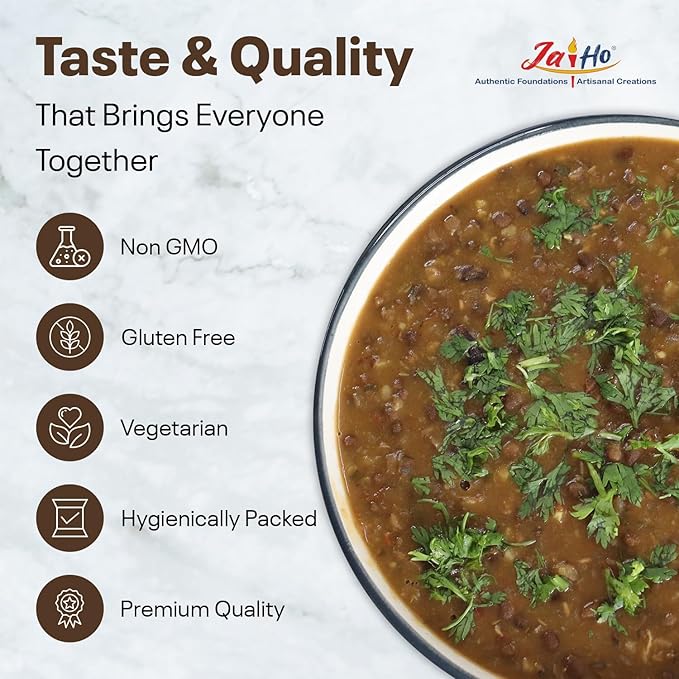 Jai Ho Certified Organic Kabuli Chana Garbanzo Beans 4 lb | Chickpeas Lentils | Indian Kabuli Chole Chana | USDA Organic | Non-GMO | Chemical-Free | Premium Quality Kosher (4 Pound, Urad Dal (With Skin))