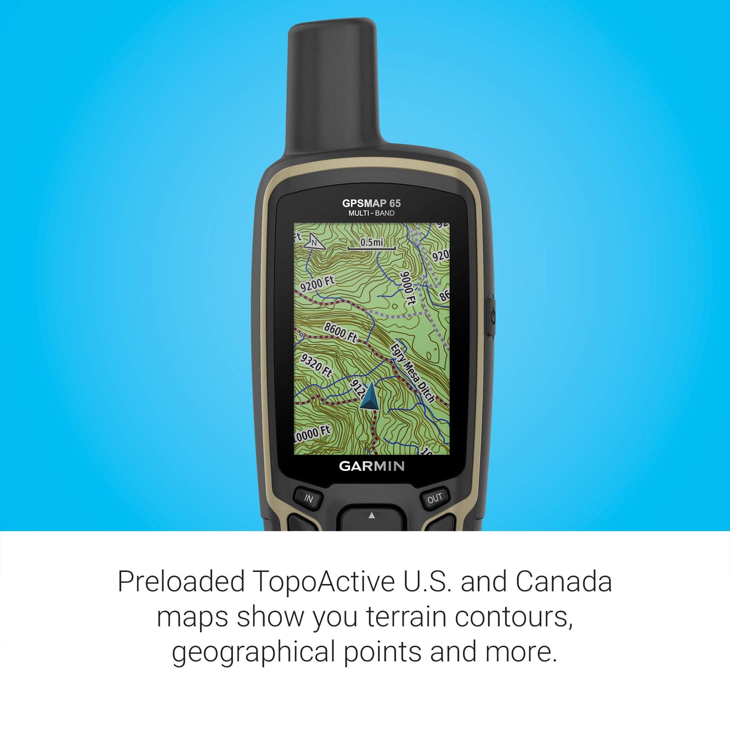 Garmin GPSMAP 65, Button-Operated Handheld with Expanded Satellite Support and Multi-Band