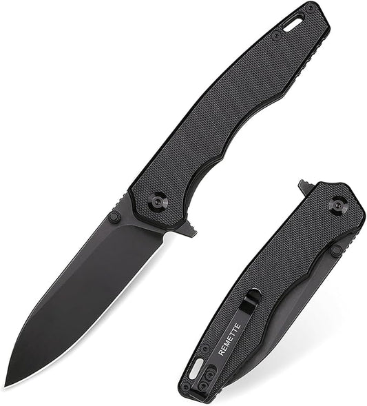 Folding Pocket Knife Handfeel, 9Cr18MoV Blade with G10 Durable Handle,EDC Knife with Clip, SharP Camping knives
