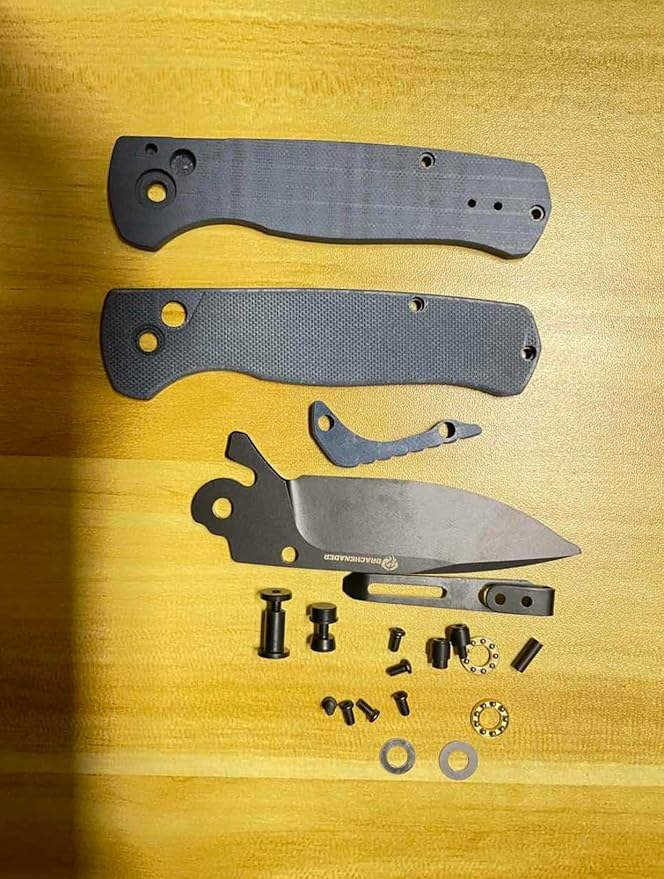 Pocket Knife for Men Y-M with 14C28N Steel Blade, Button Lock with Safety Switch, Blue G10 Handle, 7.28" Folding Knife with Clip and Sheath