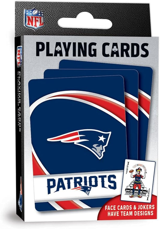 Masterpieces NFL New England Patriots Playing Cards - Premium Quality, Educational, and Fun Activity for Kids and Families - Great Gift Idea for Holidays, Birthdays, and Everyday Playtime