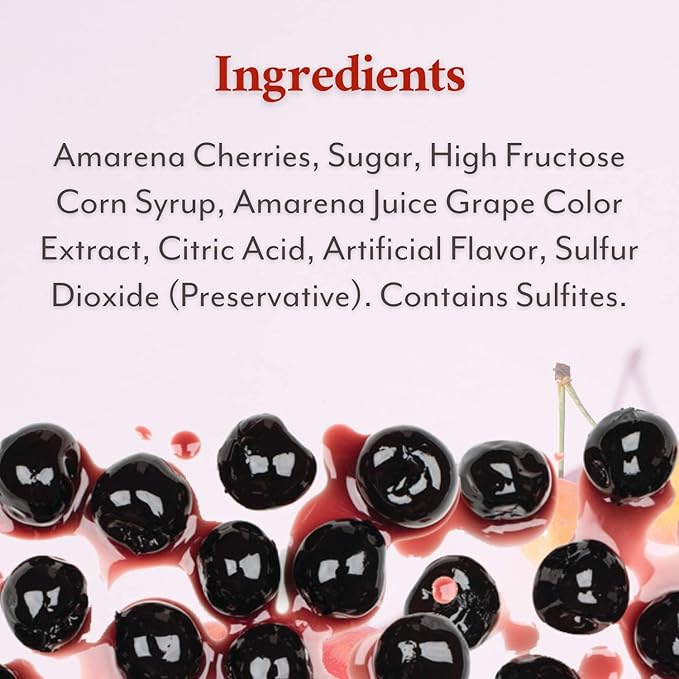 Roland Foods Whole Pitted Amarena Cherries in Syrup, Specialty Imported Food, 6.83 Pound Can, Pack of 1