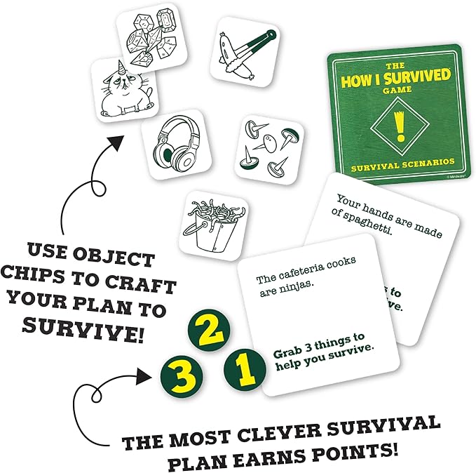 MindWare The How I Survived Card Game Hilarious for Kids & Adults Laugh til You Cry, Super Funny Kid-Humor Gift for Boys & Girls Ages 8+