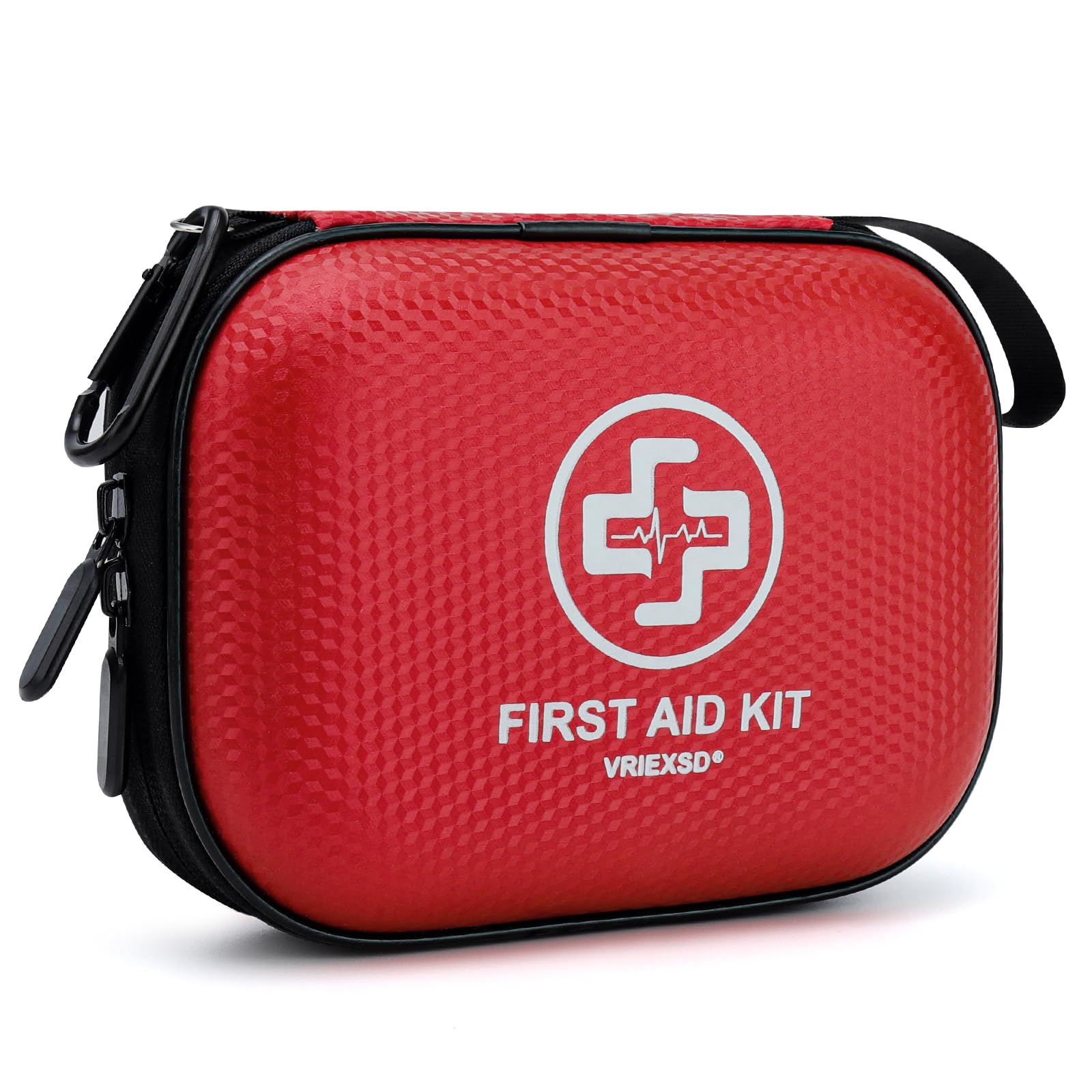 Mini First Aid Kit - 150 Piece Small Waterproof Hard Shell Medical Kit