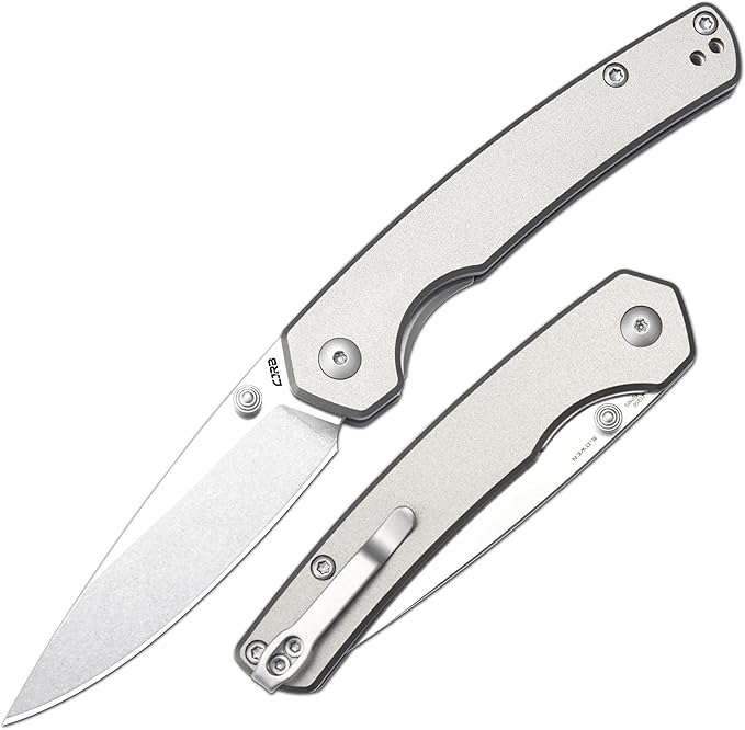 CJRB Kain Pocket Knife, 2.95'' AR-RPM9 Steel Blade Aluminum Handle Small EDC Knife with Pocket Clip for Camping Hiking Survival, Designed by Sanford Owen(J1956)