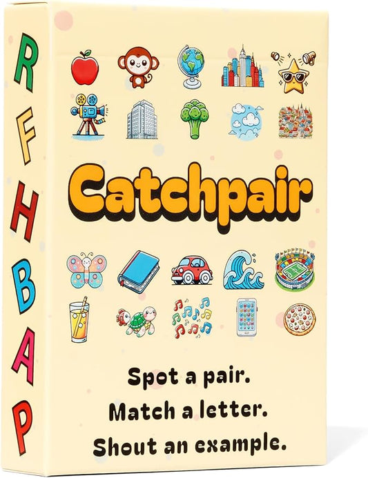 Catchpair - Quick-Thinking Word & Category Card Game - Easy to Learn Word Games for Adults and Families - 9+ Ages 2-6 Players 10-15 Mins