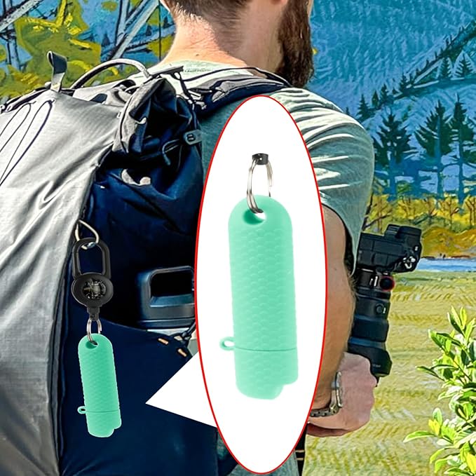 Waterproof Lighter Case Cover Holder for BIC Regular Lighters Sleeve Type J6 Outdoor Survival Multipurpose Seal Lighter Pouchfor Hiking and Camping (Cyan, 2)
