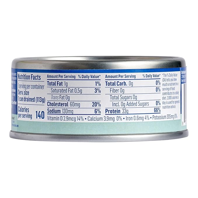 Sea Tales Solid White Albacore Canned Tuna in Water - No Salt Added - 100% Pole & Line Wild Sustainably Caught - BPA Free - High Protein Food - Keto Friendly - 5 oz. Cans (Pack of 12)