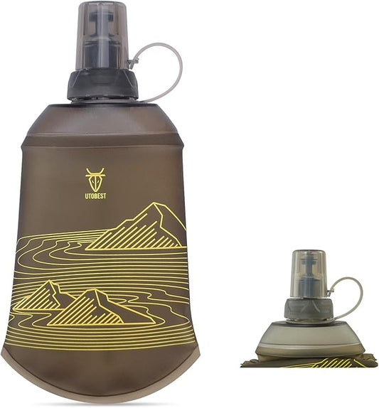 Soft Flask, 1 Pack Flexible TPU Hydration Water Bottle, Collapsible for Running, Hiking, Cycling, Climbing, and Marathon