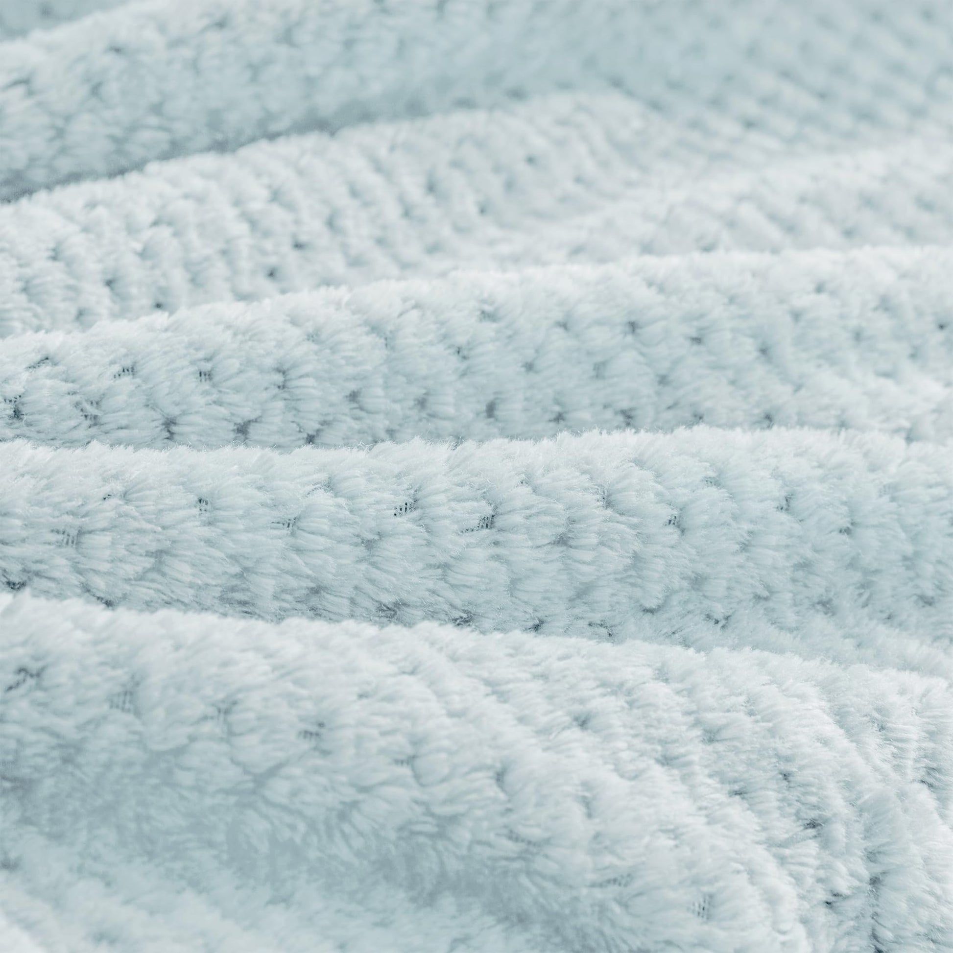 BEDELITE Travel Blanket with Bag, Jacquard Fleece Blanket 65"x40", Blue