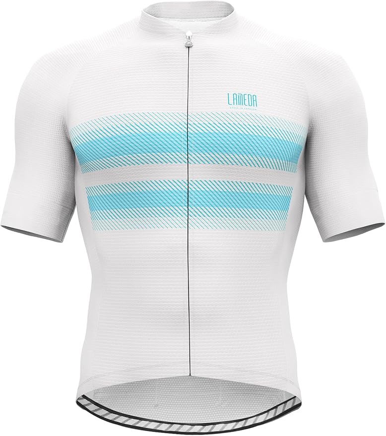 LAMEDA Men's Cycling Jersey Breathable Lightweight Bike Jersey Short Sleeve Quick Dry Moisture Wicking Biking Shirts