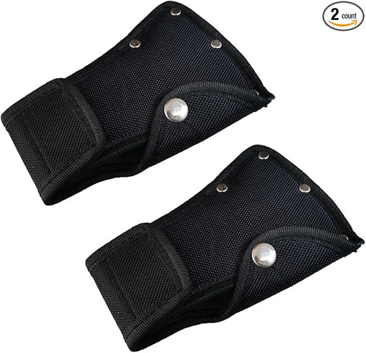 2 Pack Axe Head Sheath Holster, Black Hatchet Sheath for 1.25Lb Axe, Resistant Double Snap Hatchet Protector, Axe Cover for Outdoor Work Outdoor Hiking