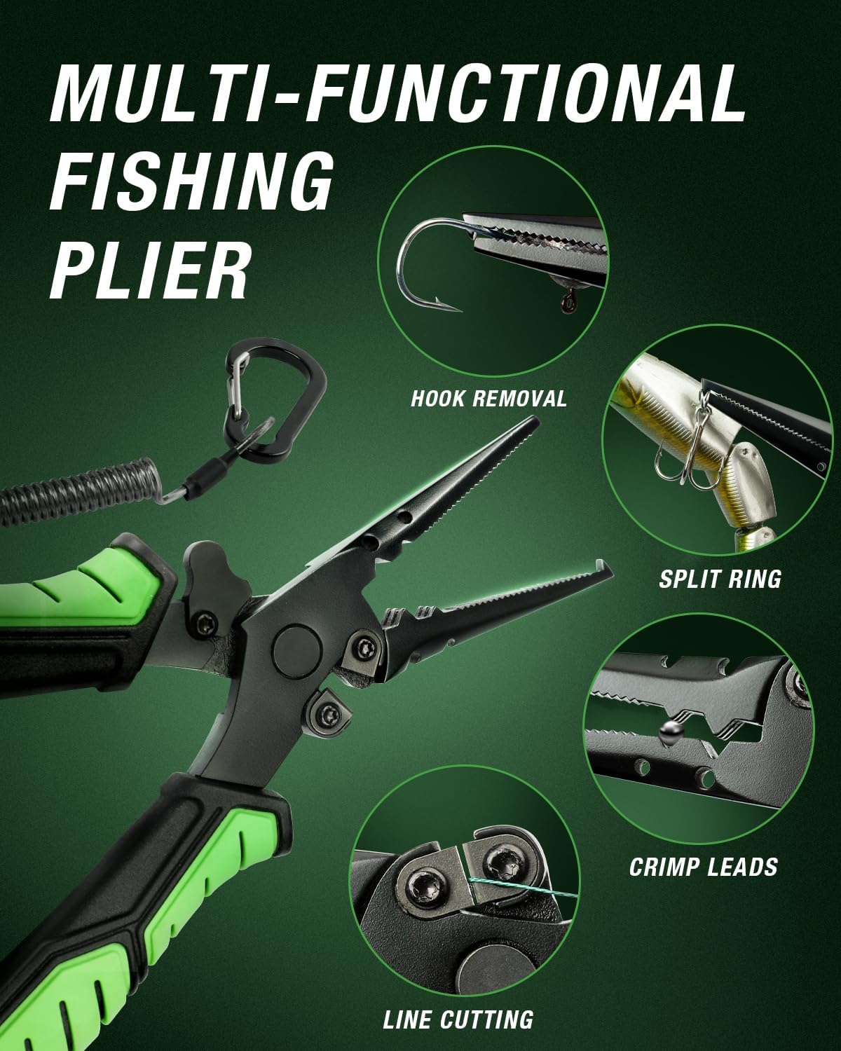 Ghosthorn Telescopic Fishing Rod and Reel Combo,7PCS Complete Fishing Kit