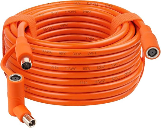 14AWG DC 8mm Extension Cable for Solar Panel 30FT,DC7909 Solar Panel Cable Female to Male with DC8020 Male Adapter Compatible with Aker,GZ Yeti,BLUETT,Jackery Portable Power Station - 30 Foot