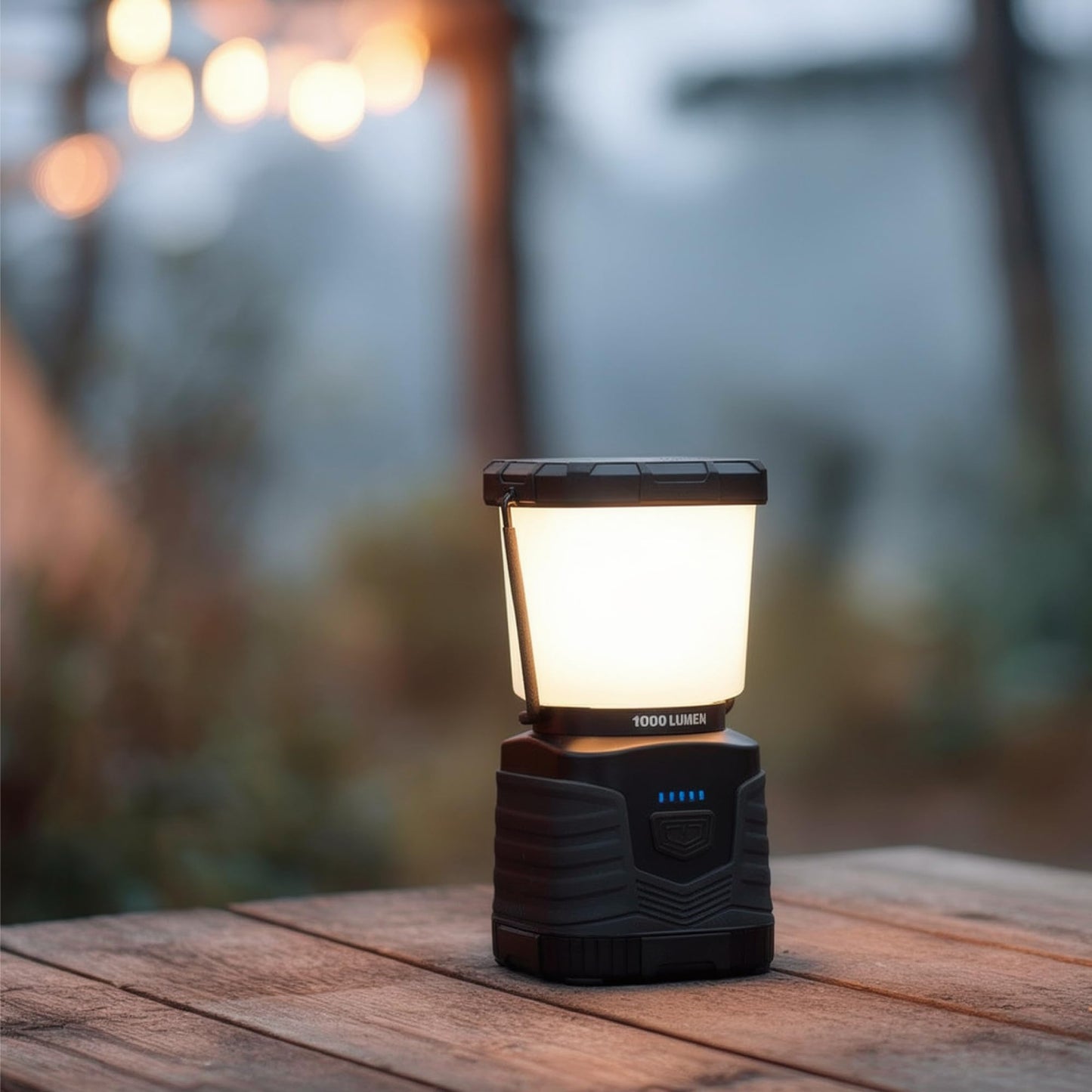 Amazon Basics Camping Essentials Lantern, 360-Degree 1000 Lumen LED, Adjustable Dimmable with 4