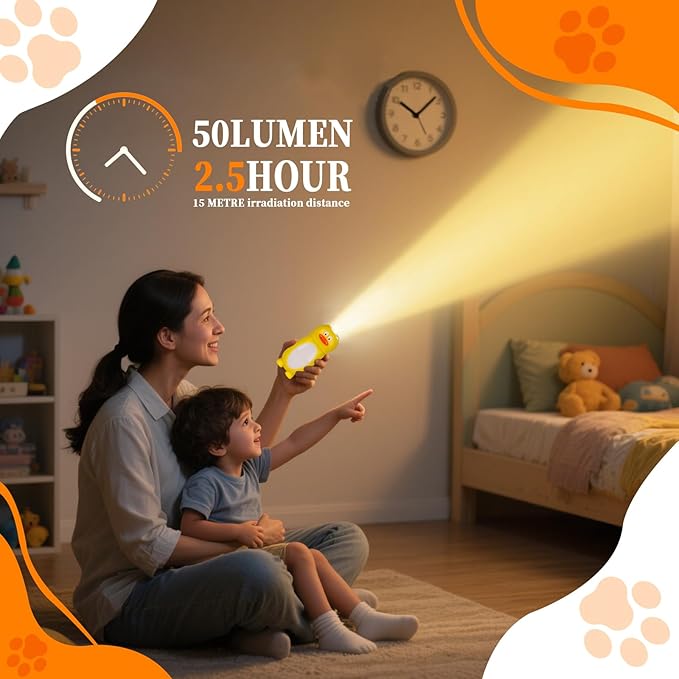 KunHe 4 Pack Animal Flashlights for Kids 2 in 1 Toddler Flashlight Camping Lantern Flashlights Camping Essentials for Kids Toddlers Lantern Cute Flashlight Christmas Gift for Girls Boys