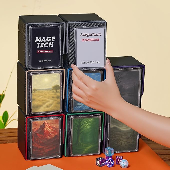 Adventurer [Paragon] Commander Kit - Avatar Holder + Backpack Dice Box Snap-On Back Panel, with Life Tracker - MTG Commander/EDH - Black/Grey