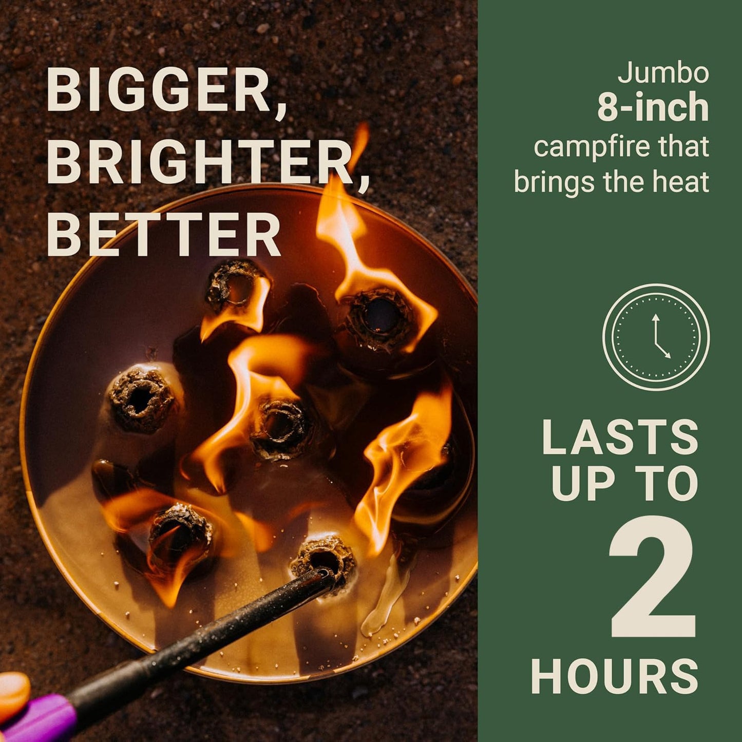 Radiate XL 8" Portable Campfire As Seen On Shark Tank - Up to 2 Hours of Burn Time - Reusable