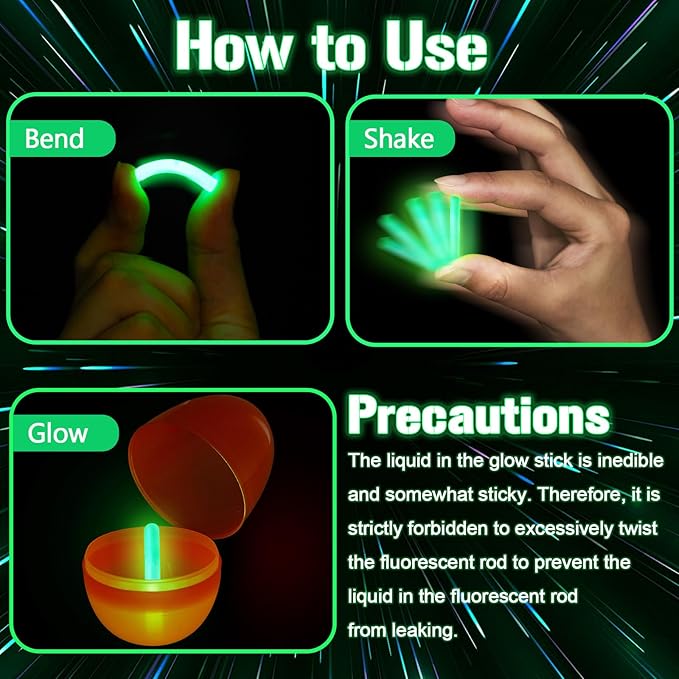 Jenaai 500 Pcs Fishing Glow Sticks Bulk for Bobbers Mini Glow Stick Rod Tip for Fishing Poles Small Glow Sticks for Night Fish Easter Eggs Easter Basket Stuffer(1 Inch,Green)