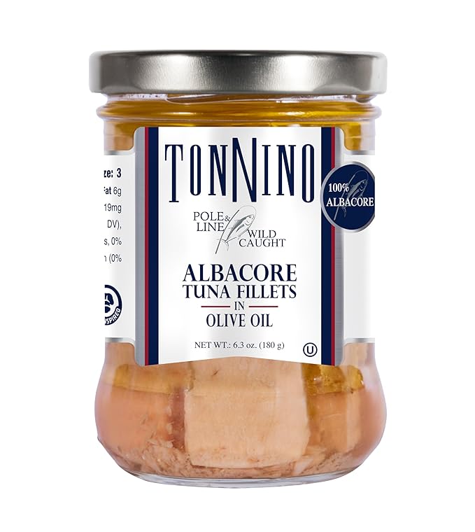 Tonnino Tuna Fish Albacore - Olive oil ??Pack of 6 ??Alternative to Salmon ??Protein Snacks ??Ready to Eat Meals
