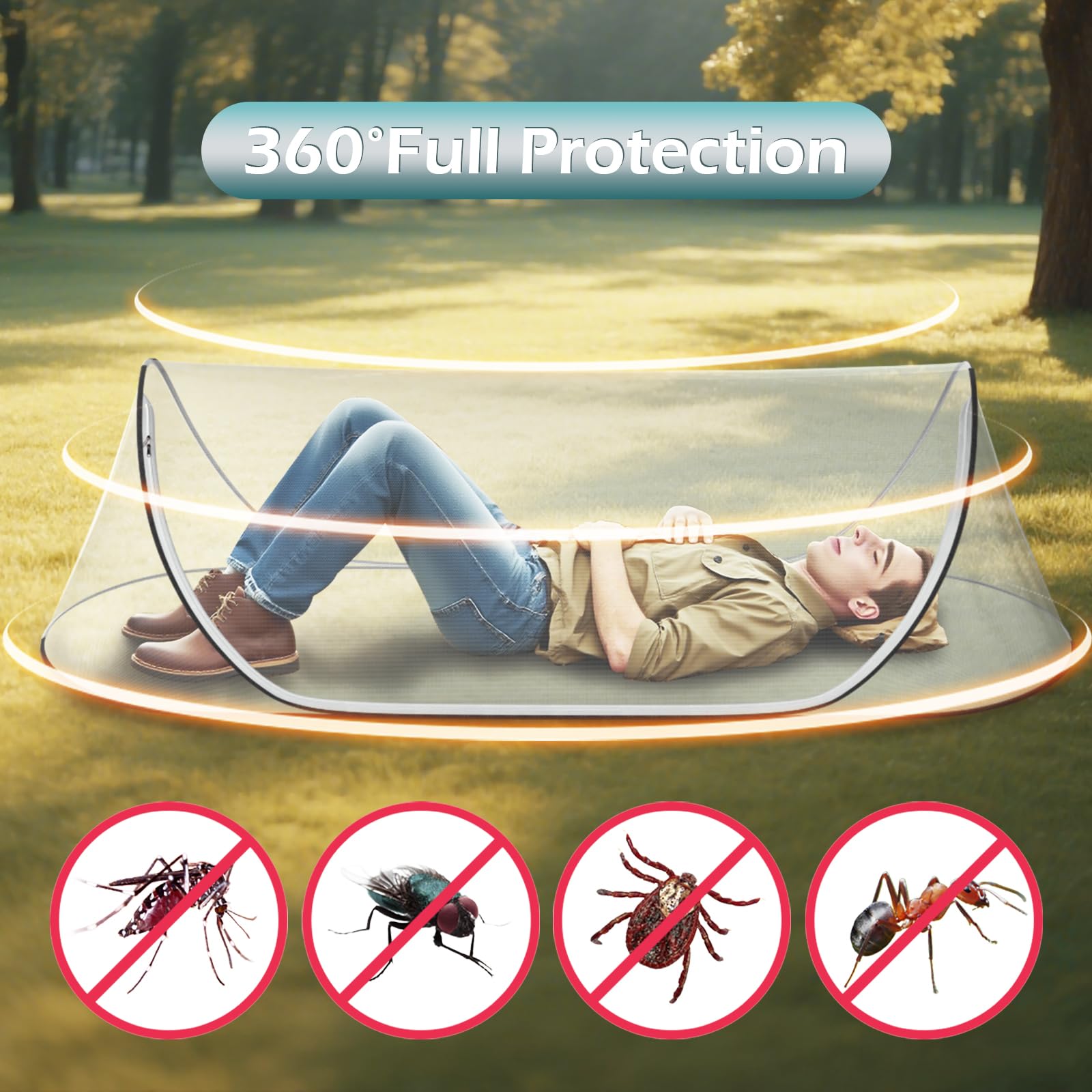 78 * 31 * 23Large Pop-Up Mosquito Net, Lightweight, Breathable, and Soft Convenient Mesh