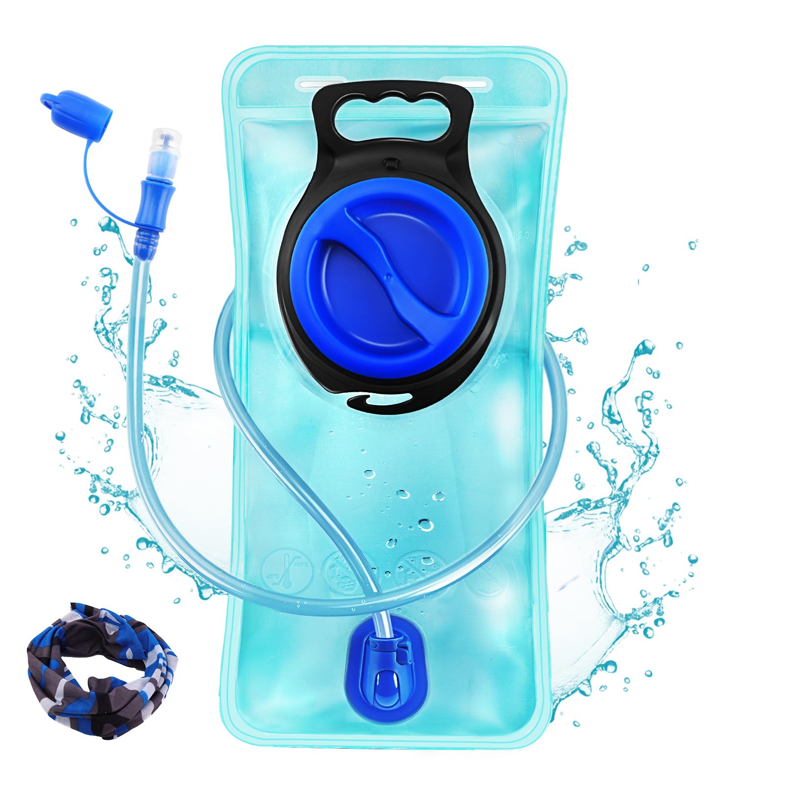 Hydration Bladder, 1.5L Water Bladder for Hiking Backpack Leak Proof Water Reservoir Storage, 1.5