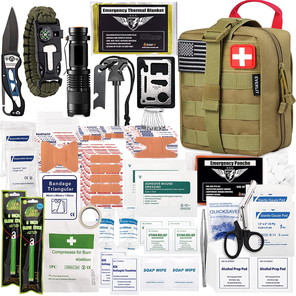 EVERLIT 250 Pcs Survival First Aid Kit