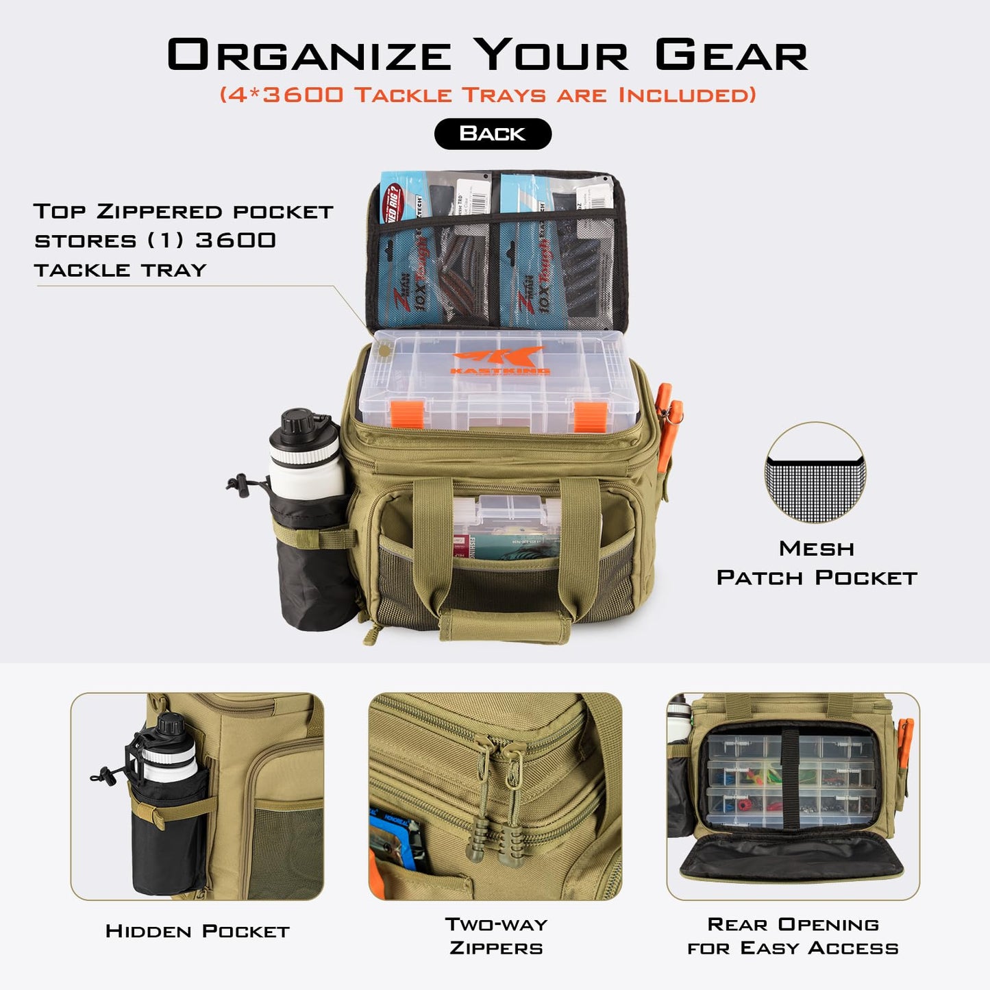 KastKing Karryall with Box Tackle Bag, Saltwater & Freshwater Gear Storage