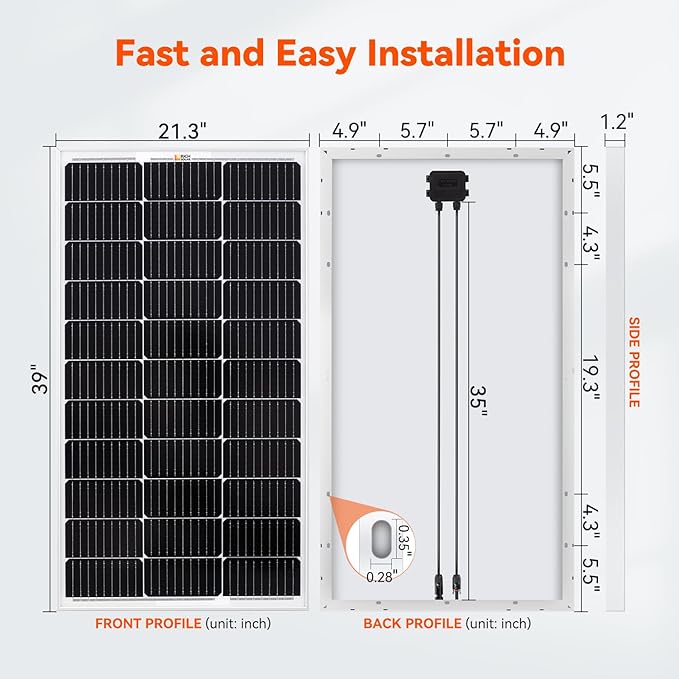 RICH SOLAR 300 Watt Solar Kit Contains 3 High Efficiency 100W Monocrystalline Panels with 9 busbars and 40A MPPT Controller
