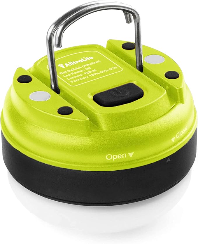 AlltroLite 2 Pack LED Camping Lantern - Battery Powered LED Lantern, Waterproof Lantern, Perfect Mini Lantern Light with Magnetic Base for Hurricane Emergency, Outdoor, Hiking, Home and Car