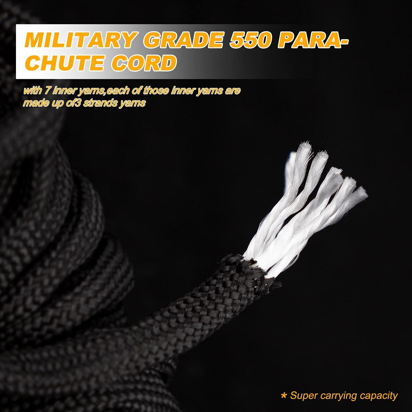 Oadnfa Survival Bracelet,Tactical Paracord Bracelet with Forged Stainless Steel U-Type Shackle