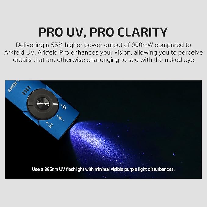 OLIGHT Arkfeld Pro Rechargeable EDC Flat Flashlight with Green Beam, UV and White LED Combo, 1300 Lumens Portable Pocket Lights, Triple Sources for Outdoors Emergency Working (Paw Edition)