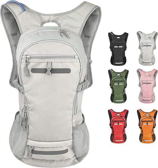 Zavothy 18L Multipurpose Hiking Backpack with 3L Water Bladder ??Durable Hydration Backpack with Insulated Bladder Compartment, Hidden Helmet Holder & Rain Cover ??for Hiking, Commuting, and Camping