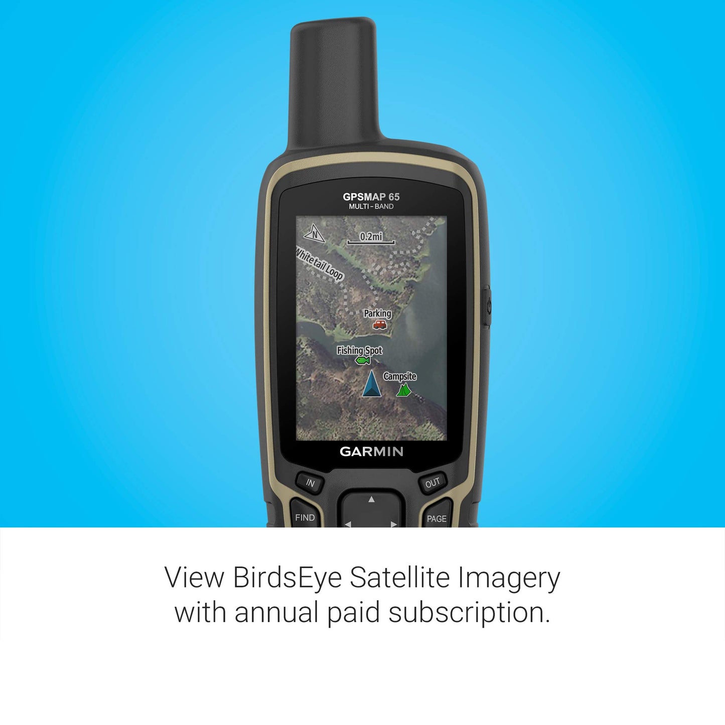 Garmin GPSMAP 65, Button-Operated Handheld with Expanded Satellite Support and Multi-Band
