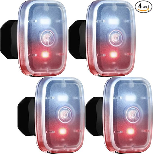 Mudder Running Lights for Runners Rechargeable LED Safety Lamps USB Rechargeable Clip on Strobe Bicycle Tail Lamps with 5 Modes Flashing Bike Lights for Night Riding Walking Hiking Pet Dog