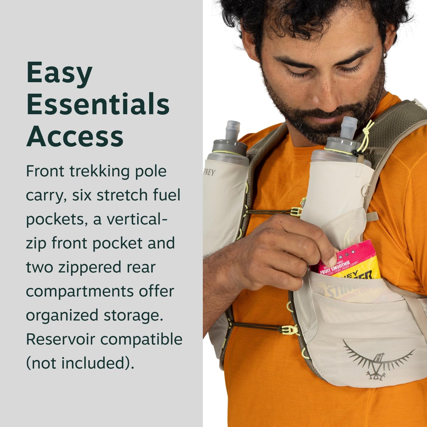Osprey Duro 6L Men's Running Hydration Vest with Hydraulics Soft Flasks - Adjustable Water Pack