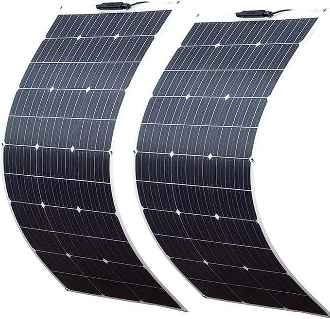 Flexible Solar Panel 800Watt,Two 400-watt monocrystalline Solar Panels 12V24V Battery Charge High EfficiencyModule PV Power for Battery ChargingBoat,Caravan,RV and Any Other Off GridApplications
