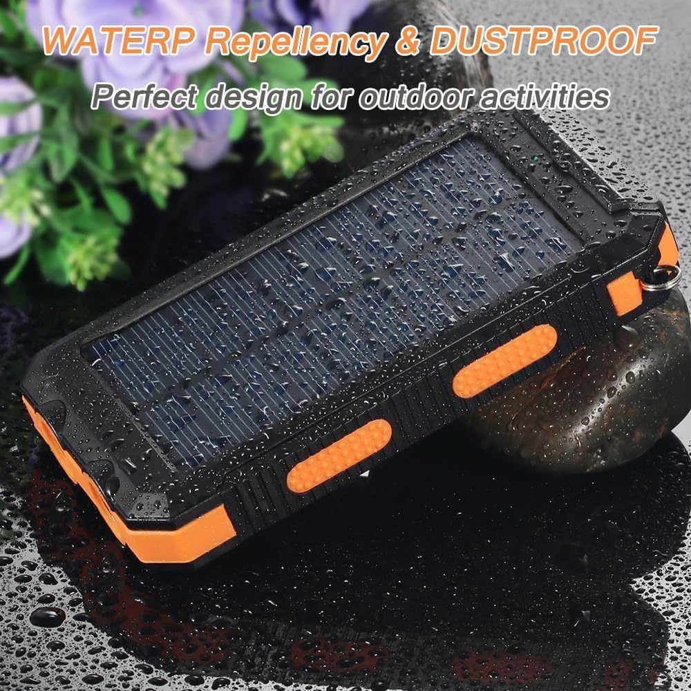 YELOMIN 38800mAh Solar Power Bank, Portable Charger USB-C Fast Charging Compatible with iPhone