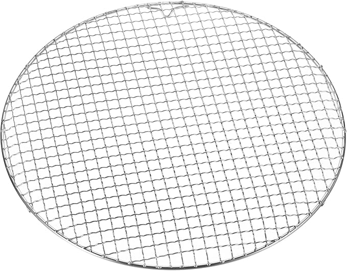 HARFINGTON Round Cooking Rack 15-inch Stainless Steel Cross Wire Barbecue Grill Net with 20mm Legs for Cooking Baking Steaming BBQ